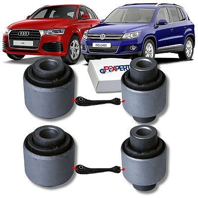 KIT 04 BUCHAS DO BRAÇO RETO TRASEIRO TIGUAN AUDI Q3 2010 2011 2012 2013 2014 2015 2016 2017 2018