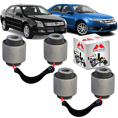KIT 04 BUCHAS DO BRAÇO CURVO BOOMERANG SUSPENSÃO TRASEIRA FUSION 2006 2007 2008 2009 2010 2011 2012
