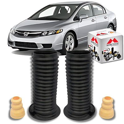 KIT BATENTE COIFA AMORTECEDOR DIANTEIRO DIREITO E ESQUERDO NEW CIVIC G8 2006 2007 2008 2009 2010 2011