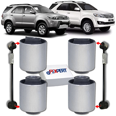 KIT 04 BUCHAS DO BRAÇO RETO TRASEIRO HILUX SW4 2016 2017 2018 2019 2020 2021 2022 2023 2024