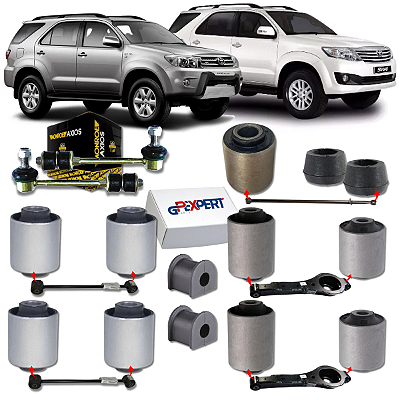 KIT 15 BUCHAS BIELETA SUSPENSÃO TRASEIRA HILUX SW4 2005 2006 2007 2008 2009 2010 2011 2012 2013 2014 2015