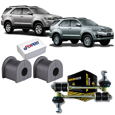 KIT BIELETA BUCHA BARRA ESTABILIZADORA TRASEIRA HILUX SW4 2005 2006 2007 2008 2009 2010 2011 2012 2013 2014 2015