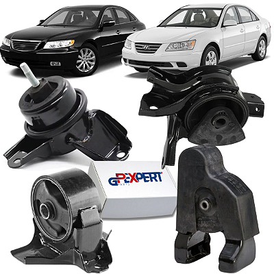 Kit 04 Coxim Do Motor Cambio Azera Sonata 3.3 v6 2005 2006 2007 2008 2009 2010 E 2011
