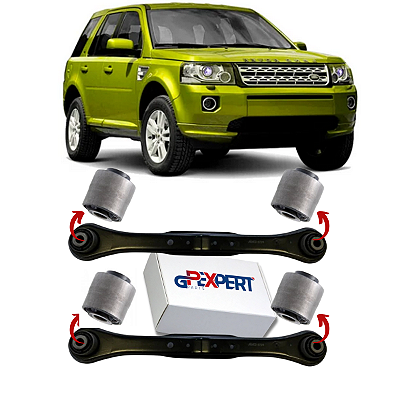 Kit 04 Buchas Braço Inferior Traseira Freelander 2 2006 2007 2008 2009 2010 2011 2012 2013 2014 2015 2016 2017 E 2018