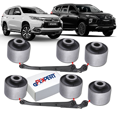 KIT 06 BUCHAS DO FACAO TRASEIRO PAJERO SPORT 2.4 2017 2018 2019 2020 2021 2022 2023
