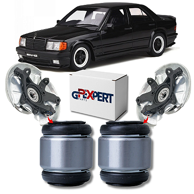 PAR BUCHAS MANGA DE EIXO BANDEJA TRASEIRA MERCEDES W201 190 E 2.3 1984 1985 1986 1987 1988 1989 1990 1991 1992 1993