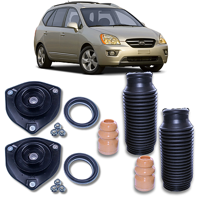 KIT COXIM BATENTE COIFA AMORTECEDOR DIANTEIRO CARENS 2007 2008 2009 2010 2011 2012 2013