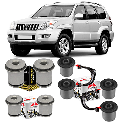 KIT 08 BUCHAS BANDEJA DIANTEIRA LAND CRUISER PRADO 2002/2009