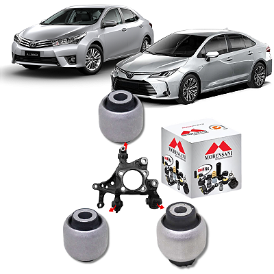 KIT 03 BUCHAS MANGA DO EIXO TRASEIRA COROLLA 2019 A 2024