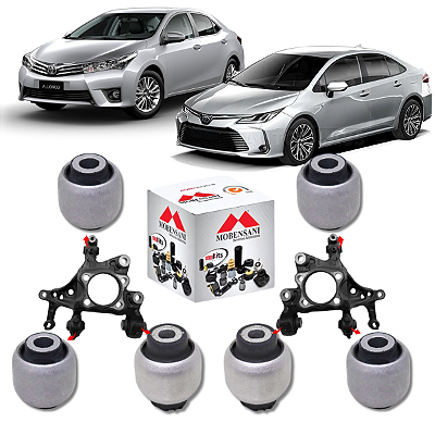 KIT 06 BUCHAS MANGA DO EIXO TRASEIRA COROLLA 2019 A 2024
