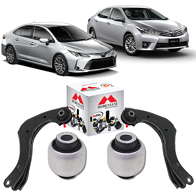 PAR BUCHA BRAÇO CURVO TRASEIRO COROLLA 2019 2020 2021 A 2024