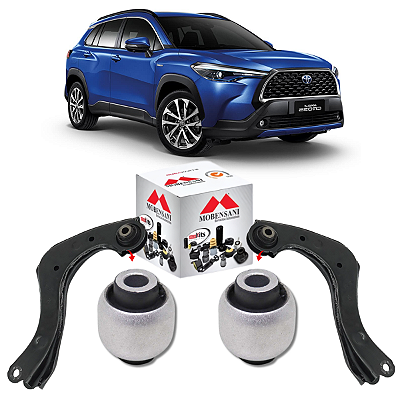 PAR BUCHA BRAÇO CURVO TRASEIRO COROLLA CROSS 2020 2021 A 2024