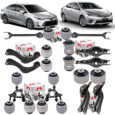 KIT 14 BUCHAS DA SUSPENSÃO TRASEIRA COROLLA 2019 A 2024
