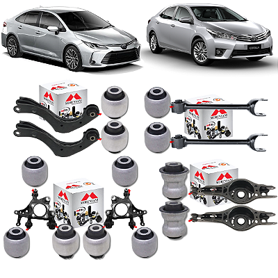 KIT 12 BUCHAS DA SUSPENSÃO TRASEIRA COROLLA 2019 A 2024