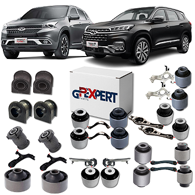 KIT 22 BUCHAS SUSPENSÃO DIANTEIRA TRASEIRA TIGGO 7 8 2019 A 2025
