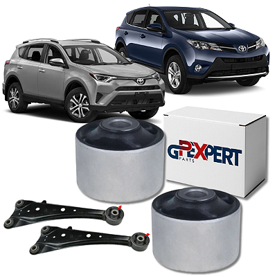 PAR BUCHAS MAIOR FACAO SUSPENSAO TRASEIRA RAV4 2013 A 2018