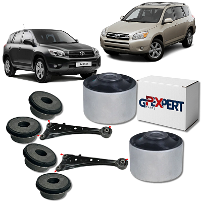 KIT 06 BUCHAS DO FACAO SUSPENSAO TRASEIRA RAV4 2006 A 2012
