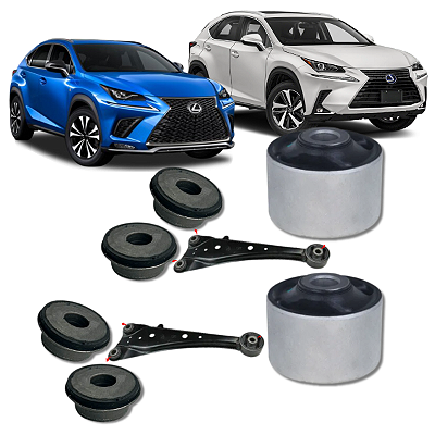 KIT 06 BUCHAS DO FACAO SUSPENSAO TRASEIRA LEXUS NX300H 2014 A 2021