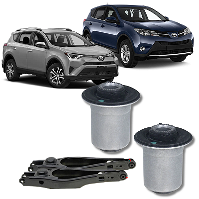 PAR BUCHA BANDEJA BALANÇA TRASEIRA RAV4 2013 A 2018