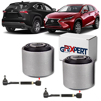 PAR BUCHA BRAÇO RETO PIVO TRASEIRO LEXUS NX200T 2014 A 2021
