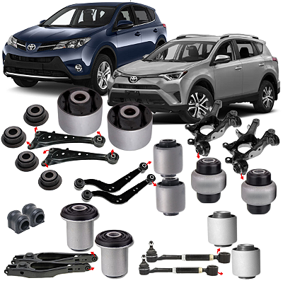 KIT 16 BUCHAS SUSPENSÃO TRASEIRA RAV4 2013 A 2018