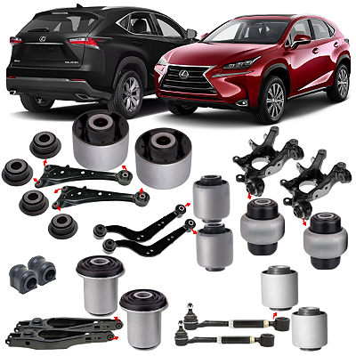 KIT 16 BUCHAS SUSPENSÃO TRASEIRA LEXUS NX200T 2014 A 2021