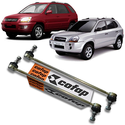 PAR BIELETA SUSPENSÃO DIANTEIRA TUCSON SPORTAGE 2.0 2.7 04/ COFAP