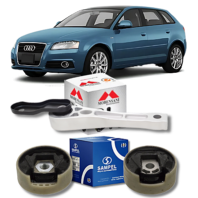 KIT 3 COXIM BUCHA CAMBIO QUADRO INFERIOR AUDI A3 2.0 TFSI 2007 A 2013