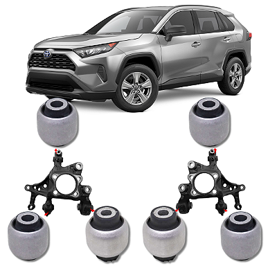 KIT 6 BUCHAS MANGA DO EIXO TRASEIRA RAV4 2019 A 2026