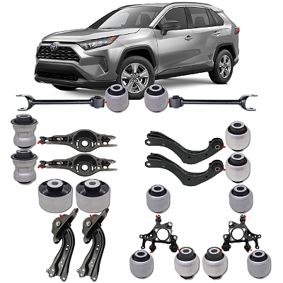KIT 14 BUCHAS DA SUSPENSÃO TRASEIRA RAV4 2019 A 2026