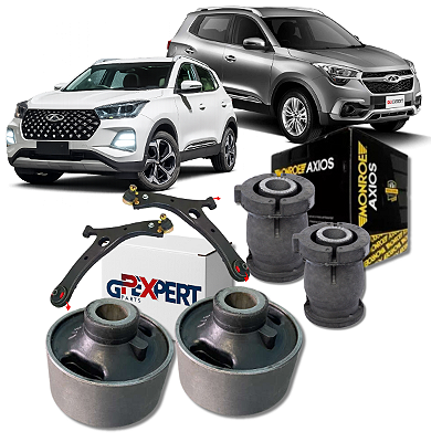 KIT 04 BUCHAS BANDEJA DIANTEIRA TIGGO 5X 2018 A 2026 AXIOS