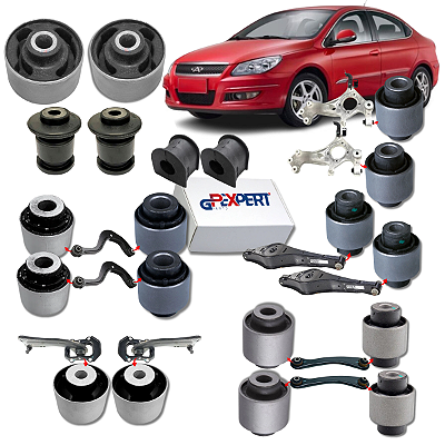 KIT 20 BUCHAS SUSPENSÃO DIANTEIRA TRASEIRA CIELO 2008 A 2015