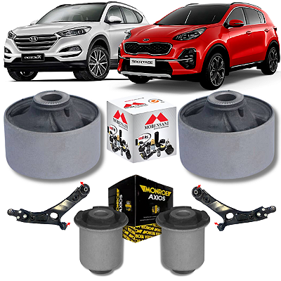 KIT 4 BUCHAS BANDEJA DIANTEIRA NEW TUCSON SPORTAGE 16/