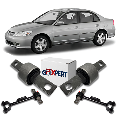 PAR BUCHA BRAÇO RETO TRASEIRO GRAVATA CIVIC G7 1.7 16V 2003 A 2005