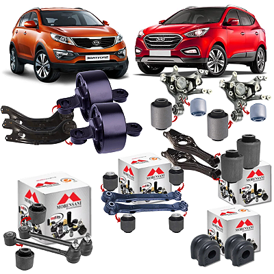 Kit 16 Buchas Suspensão Traseira Ix35 Sportage 2010/...
