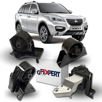 KIT 4 COXIM MOTOR CAMBIO LIFAN X60 1.8 16v 2013 A 2019 RÉ PARA TRÁS
