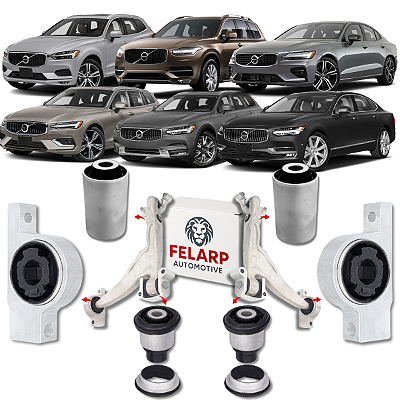 KIT 6 BUCHA BANDEJA DIANTEIRA INFERIOR S60 S90 V60 V90 XC60 XC90 2018 A 2026