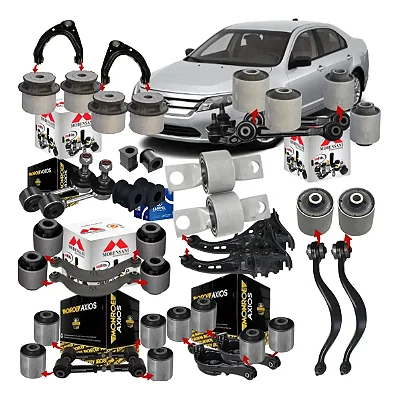 KIT 30 BUCHAS SUSPENSÃO DIANTEIRA TRASEIRA FUSION 3.0 AWD 4X4 2009 A 2012