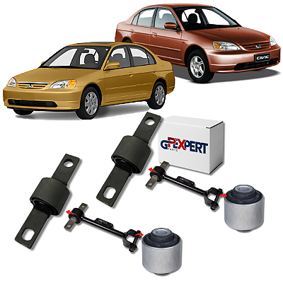 KIT 04 BUCHAS BRAÇO RETO SUPERIOR CIVIC G7 1.7 16V 2003 2004 2005