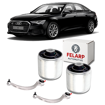 PAR BUCHAS BRAÇO CURVO DIANTEIRO AUDI A6 2.0 3.0 TFSI V6 2017 A 2023