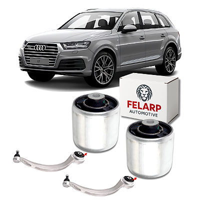 PAR BUCHAS BRAÇO CURVO DIANTEIRO AUDI Q7 3.0 V6 TFSI 2016 A 2023 - SB175819