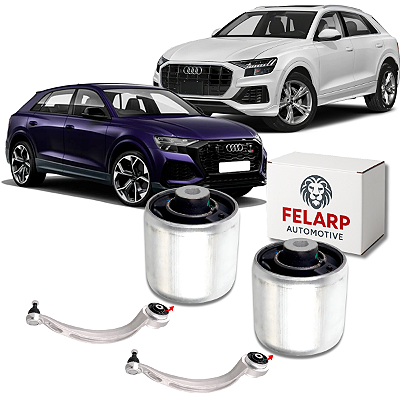 PAR BUCHAS BRAÇO CURVO DIANTEIRO AUDI Q8 3.0 V6 TFSI 2019 A 2023 - SB175819