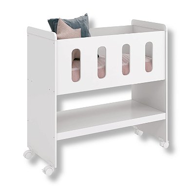Mini Berço Multifuncional 3 em 1 Branco Fosco
