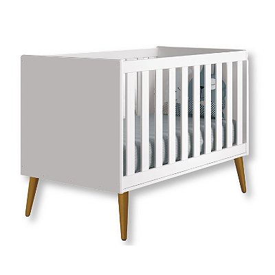 Berço Americano Mini Cama Retrô Branco Theo