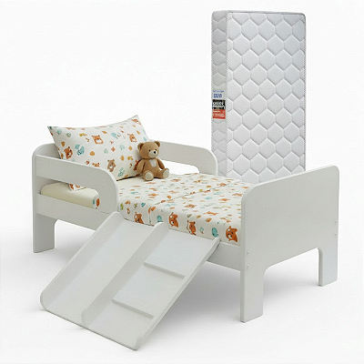Mini Cama Infantil Montessoriana Sonho Kid's Branca