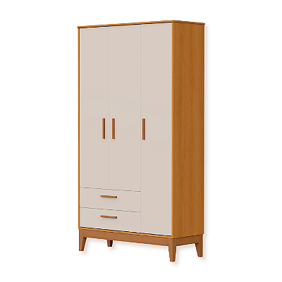 Guarda Roupa Infantil Flip 3 Portas e 2 Gavetas Areia Fosco/Savana