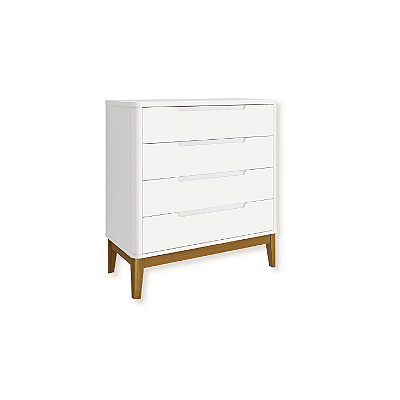 Cômoda Infantil Boom 4 Gavetas Branco Fosco