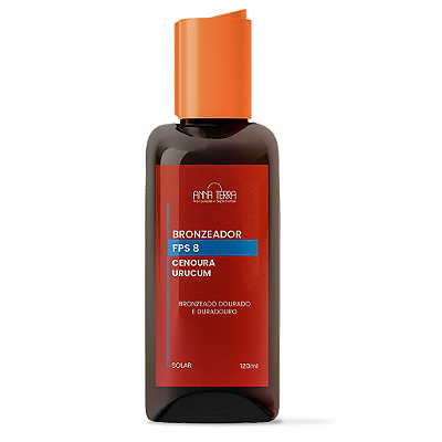 Bronzeador FPS-8 de Cenoura e Urucum 120ml - Linha Solar