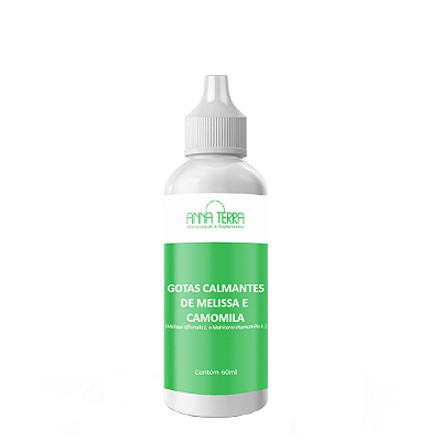Gotas Calmantes de Melissa e Camomila 60ml