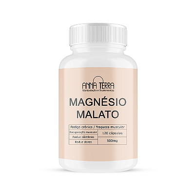 Magnésio Malato 500mg 120 Cápsulas